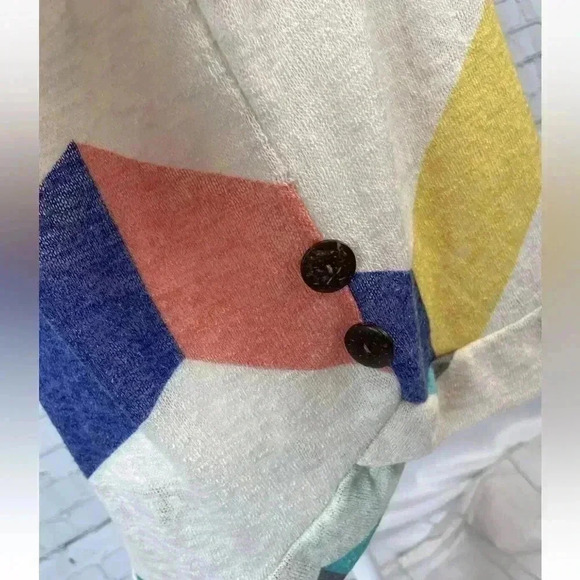 FLAMINGO URBAN Fashion Break Stripe Adjustable 3/4 Sleeve Scoop Woman’s Size M - Picture 8 of 16